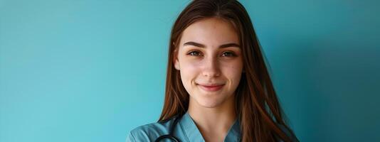 Joyful Veterinary Assistant Devoted to Animal Care in Vibrant Setting photo