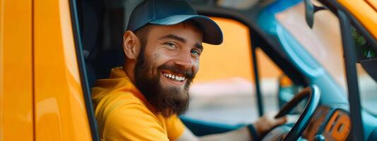 Joyful Meals on Wheels Driver A Portrait of Devoted Service and Smilehood photo