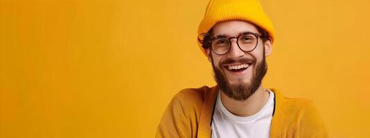 Joyful Content Creator Excels in Colorful Workspace photo