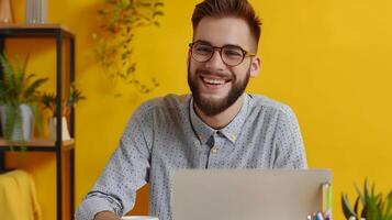 Joyful Technical Writer Excelling in a Colorful Career of Digital Communication photo