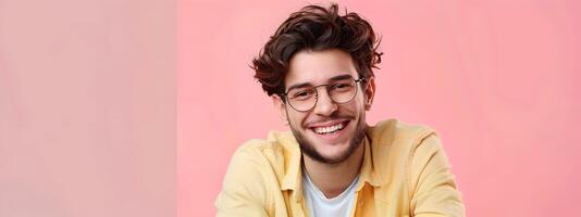 Joyful Young Professional Excelling as a ColorBackground Copy Editor photo