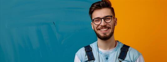 Joyful Young Locksmith Demonstrates Expertise in Portrait photo