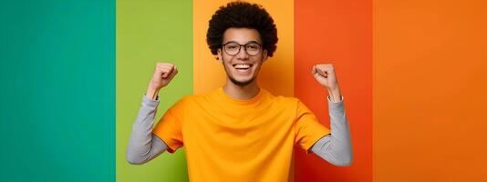 Vibrant Youth Finding Joy in Volunteer Work A Colorful Portrait of Selfless Giving photo