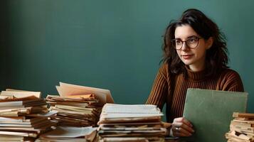Young Archivists Unyielding Dedication A Portrait of Professional Success in Document Management photo