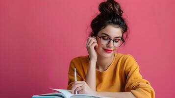 Vibrant Proofreaders Triumph A Happy Young Professional Excelling in Document Correction photo