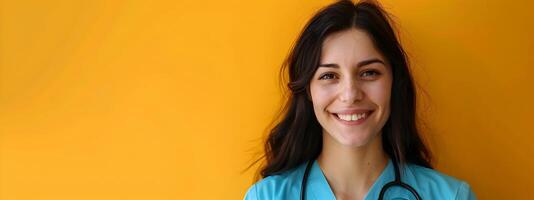 Young Hospital Volunteer Radiates Joy while Contributing to Healthcare photo
