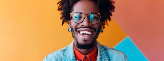 Young Communications Director Exuding Joy in Vibrant Work Environment photo