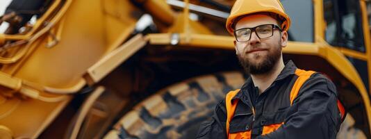Young Heavy Equipment Operators Triumph A Portrait of Joy and Success in the Construction Industry photo