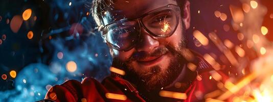 Young Welders Joyful Journey into a Rewarding Industrial Career photo