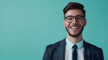 Young Recruiter Displays Joy while Actively Pursuing Career Opportunities photo