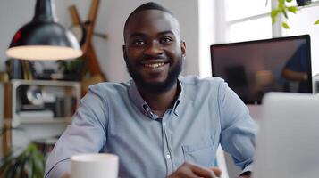 Ambitious Marketing Directors Happy Work Moment in Modern Office photo