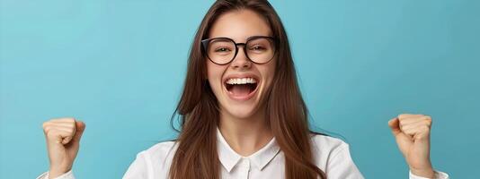 Ambitious Young Marketing Research Analyst Excited by Promising Data Insights photo