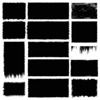 Set of Grunge Banner Frame Distressed vector