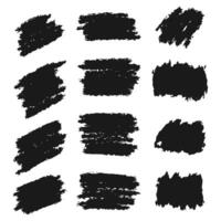 Creative collection of brushes on white background vector