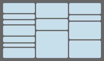 A blue square with four squares on it vector