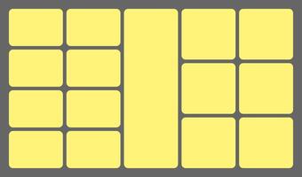 A yellow square with a square in the middle vector