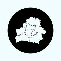 MAP OF THE STATE OF BELARUS vector