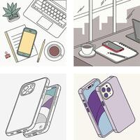 Smartphone Security Feature Icon vector
