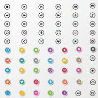 A new user interface music icon app set collection vector