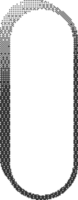 Pixel pattern frame. Bitmap arch window. Noisy arcade game gradient arc. Dotted dither graphic element. Geometric halftone abstract border png
