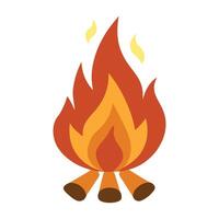 campfire sign on white background vector