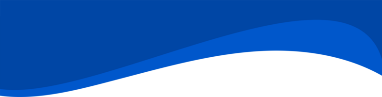 Header shape background for website design. Blue border for banner. Abstract divider for bottom or frame of template. Presentation wavy and curve separator png