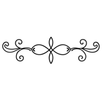Elegant cute black floral motifs are arranged in three horizontal lines, each showcasing a unique and intricate design cutouts png