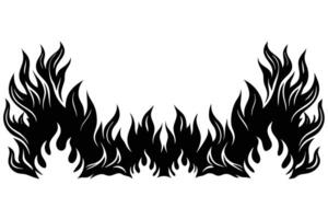Graphic of Intricate Black Flames vector
