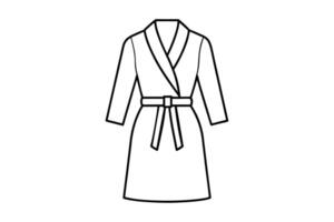 Stylish Outline of a Cozy Wrap Robe vector