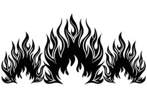 A Graphic of Intricate Black Flames vector