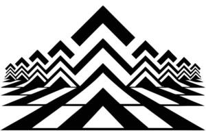 Black and white zig-zag pattern graphic design. vector