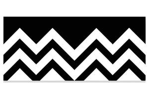 Stylish black and white zig-zag pattern graphic design. vector