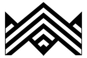 A Black and White Zigzag Pattern Design vector