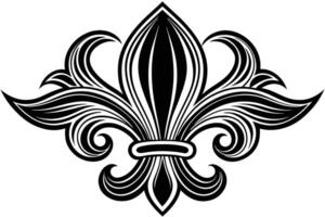 Ornate Fleur-de-lis Design Created in Adobe Illustrator vector