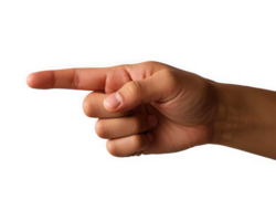 High-Resolution Close-Up Realistic Pointing Hand Gesture png