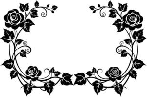 Ornate Floral Frame Design for Graphic Design vector
