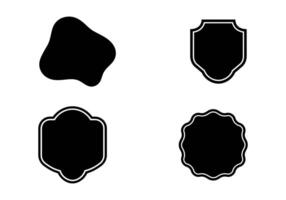 Four Blank Decorative Shapes for Design Projects vector