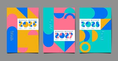 Annual Report, template layout design ,typography, flat design vector