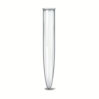 Realistic illustration of a laboratory test tube. Ideal for educational and scientific content showcasing lab equipment and experiment setups. vector