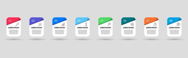 Infographic design business template with icons and 8 options or steps.., vector