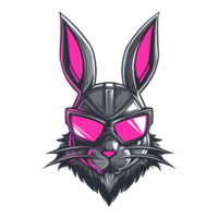 a cartoon rabbit wearing pink sunglasses png