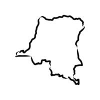 A silhouette of the country of guinea on a white background vector