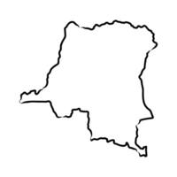 map of the Congo state sketch vector