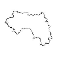 Map of the African State of Guinea figure vector