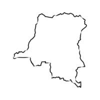 map of the Congo state in black and white vector