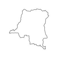 map of the African State of Congo sketch vector