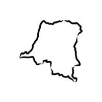 map of the African State of Congo vector