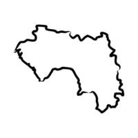 Map of the State of Guinea drawing vector