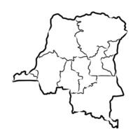 map of the Democratic Republic of the Congo drawing vector