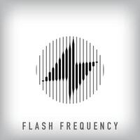 Electric frequency icon design in circle. Unique technology wave design. Simple business design. vector